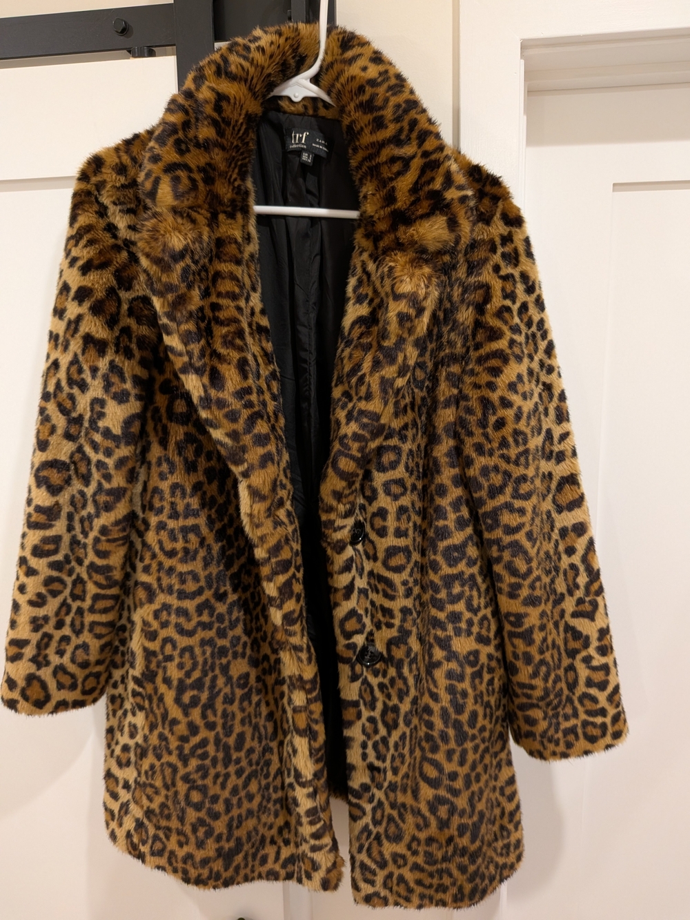 Zara Leopard Print Coat in Brown and Black